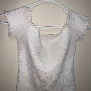 hollister white off the shoulder top !